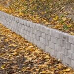 retaining wall made of concrete
